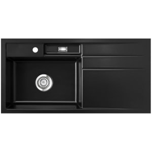 Systemceram Keradomo Bela 100 F Spüle links für flächenbündigen Einbau mit Handbetätigung, inkl. Armaturbohrung