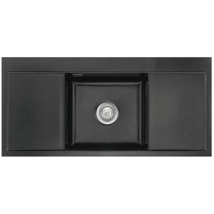 Systemceram Keradomo Middle F Spüle für flächenbündigen Einbau mit Handbetätigung, ohne Hahnlochbohrung