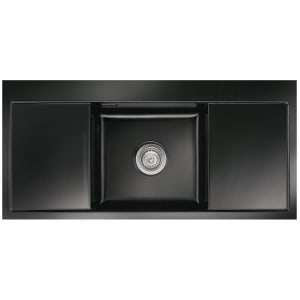 Systemceram Keradomo Middle F Spüle für flächenbündigen Einbau mit Excenterbetätigung, ohne Hahnlochbohrung