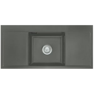 Systemceram Keradomo Middle F Spüle für flächenbündigen Einbau mit Excenterbetätigung, ohne Hahnlochbohrung