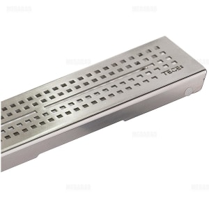 TECE TECEdrainline Designrost quadratum für Duschrinne gerade 100 cm gebürstet