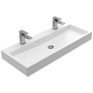 Treos Serie 710 Mineralguss Doppelwaschbecken 100 cm