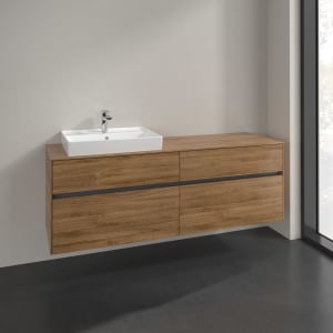 Villeroy & Boch Collaro Waschtischunterschrank 160 x 54,8 cm mit 4 Auszügen, für WT links