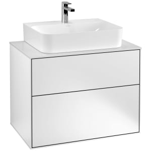 Villeroy & Boch Finion Waschtischunterschrank 80 cm mit Abdeckplatte und LED Wandbeleuchtung