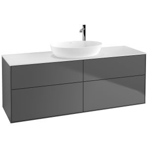 Villeroy & Boch Finion Waschtischunterschrank 160 cm mit Abdeckplatte und LED Wandbeleuchtung