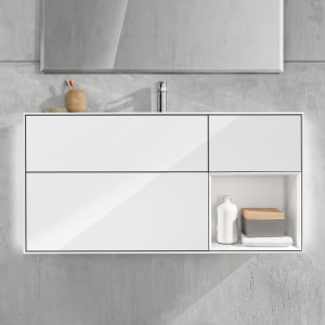 Villeroy & Boch Finion Waschtischunterschrank 119,6 cm mit Regalelement rechts, 3 Auszügen