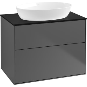 Villeroy & Boch Finion Waschtischunterschrank 80 cm mit Abdeckplatte und LED Wandbeleuchtung
