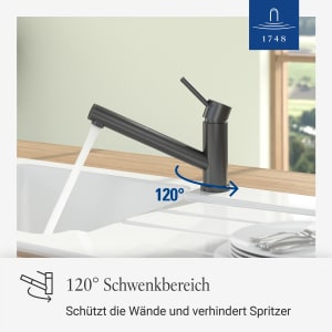 Villeroy & Boch Como Shower Einhebel-Küchenarmatur, Niederdruck