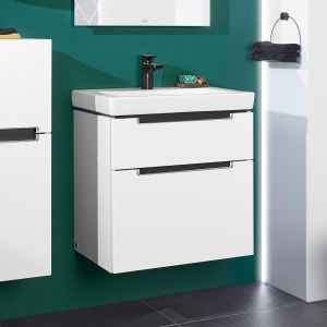 Villeroy & Boch Subway 2.0 Waschtisch-Kombination 60 cm mit 2 Auszügen, 1 Hahnloch und 1 Überlauf