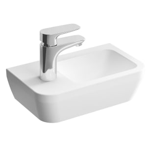 VitrA Integra Waschtisch Compact 37 cm, mit Überlaufloch, mit 1 Hahnloch