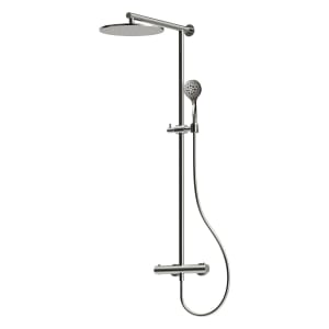 Herzbach LIVING SPA Duschsäule mit Regenbrause 30 cm rund, mit Handbrause