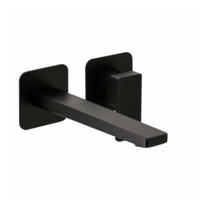 Herzbach CEO BLACK Waschtisch-Wandbatterie Unterputz Farbset mit 2 Blenden 21 cm