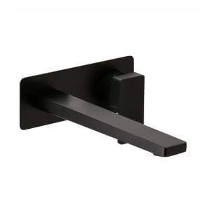 Herzbach CEO BLACK Waschtisch-Wandbatterie Unterputz Farbset mit 1 Blende 24 cm