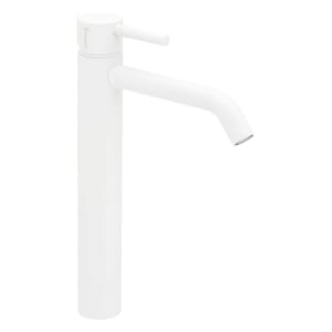 Herzbach DEEP WHITE Waschtisch-Einlochbatterie XL-Size mit erhöhtem Schaft, ohne Ablaufgarnitur, Ausladung 17 cm