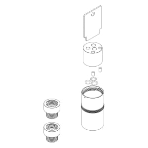 Herzbach MODUL7 Unterputzverlängerung 2 cm für PUSH Thermostat mit Wandauslauf 1 Verbraucher