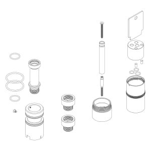 Herzbach MODUL7 Unterputzverlängerung 3 cm für Hebelmischer mit Wandauslauf 2 Verbraucher