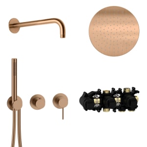 Herzbach MODUL7 Duschsystem H-RB250 mit Hebelmischer und Kopfbrause rund