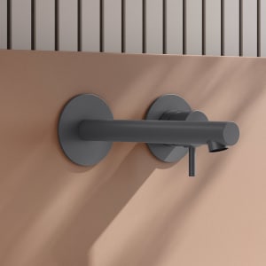 Herzbach SIRO GREY Waschtisch-Unterputzbatterie, Auslauf 21 cm