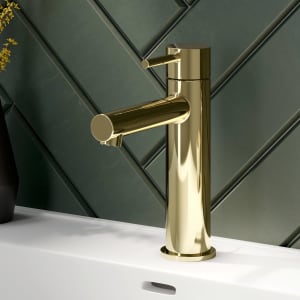 Herzbach SIRO PVD GOLD Waschtisch-Einlochbatterie L-Size