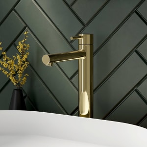 Herzbach SIRO PVD GOLD Waschtisch-Einlochbatterie XL-Size