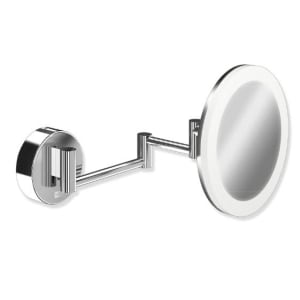 HEWI System 900 LED Kosmetikspiegel rund, mit Dual Light, 5-fach Vergrößerung