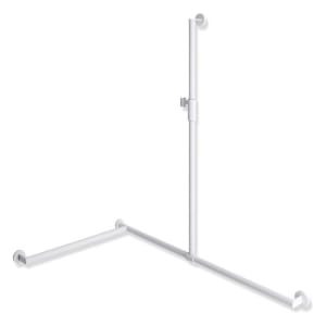 HEWI System 900 Duschhandlauf mit verschiebbarer Brausehalterstange mit Magnetbrausehalter 118,5 cm, links