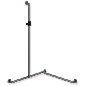 HEWI System 900 Duschhandlauf mit verschiebbarer Brausehalterstange links, 125 x 8,8 cm