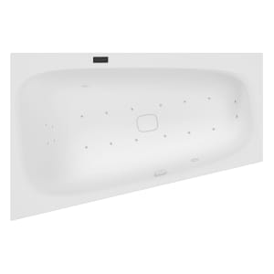 Hoesch iSENSI Trapez-Whirlpool links 170 x 100 cm, mit Überlaufschlitz