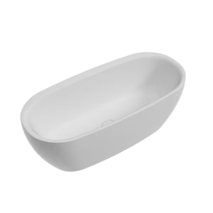 Hoesch iSENSI MONOLITH Ovalwanne 170 x 75 cm freihstehend, mit Überlaufbefüllung