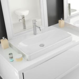 Hoesch Carta Aufsatzwaschtisch 60 x 50 cm mit Hahnloch