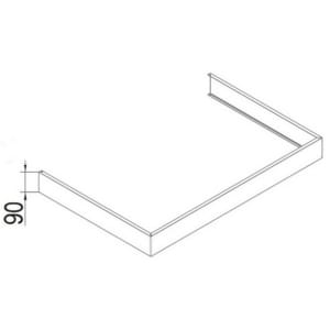 Hoesch SensePerience Aluminiumschürze für Dampfkabine SensePerience Rechteck 120x100 cm, Vorwandsversion