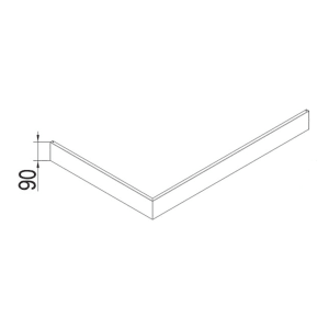 Hoesch SensePerience Aluminiumschürze für Dampfkabine SensePerience Rechteck 120x100 cm, Eckversion