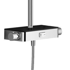 HSK AquaSwitch Unterputz Thermostat Softcube mit 2 Abgängen und Glasablage schwarz