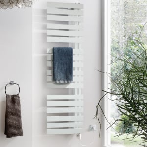 HSK Yenga Handtuchwärmekörper 60 x 118,6 cm werkseitig befüllt, Heizstab 2 rechts unten