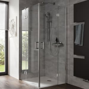 HSK Aperto Eckeinstieg pendelbar 4-teilig 100 x 100 cm mit Stangengriff K2 groß