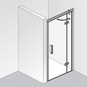 HSK Atelier Plan Drehtür an Nebenteil in Nische Sondermaß Anschlag rechts