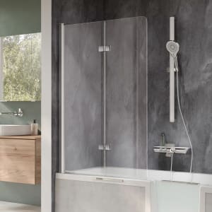 HSK Favorit Nova Badewannenaufsatz 2-teilig 90 cm, Anschlag links