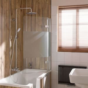 HSK Premium Softcube Badewannenaufsatz pendelbar 2-teilig Anschlag rechts, mit Stangengriff