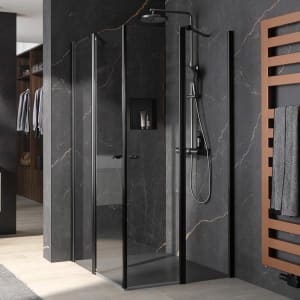 HSK EXKLUSIV 2.0 Eckeinstieg Pendeltür 4-teilig, 90 x 90 x 200 cm, mit Edelglas Beschichtung