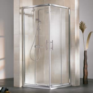 HSK Favorit Schiebetür Eckeinstieg 4-teilig bodenfrei 90 x 80 cm mit Magnetgleiter