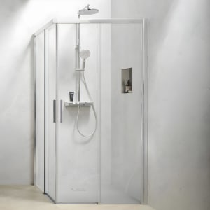 HSK Favorit Schiebetür Eckeinstieg 4-teilig bodenfrei 90 x 90 cm mit Magnetgleiter