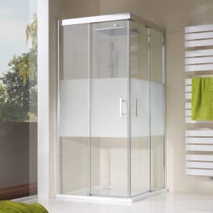 HSK Solida Eckeinstieg 4-teilig bodenfrei 80 x 120 cm mit Magnetgleiter