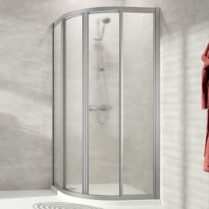 HÜPPE Alpha 2 vollgerahmt 1/4 Kreis Gleittür, 100 x 200 cm, Radius 50 cm, Kunstglas