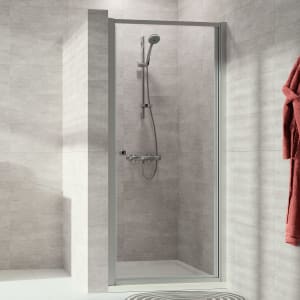 HÜPPE Alpha 2 teilgerahmt 4-Eck Schwingtür, 78 x 190 cm, Glas mit Anti-Plaque