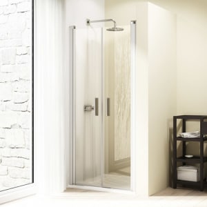 HÜPPE Design elegance 4-Eck Pendeltür in Nische 88 x 200 cm, mit Anti-Plaque