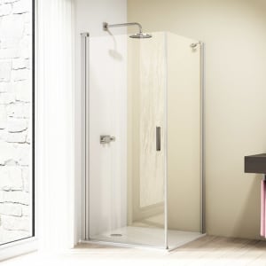 HÜPPE Design elegance 4-Eck Schwingtür 90 x 190 cm, mit Anti-Plaque