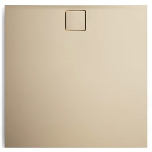 HÜPPE EasyFlat 4-Eck Duschwanne 100 x 100 cm, Ablauf an langer Seite