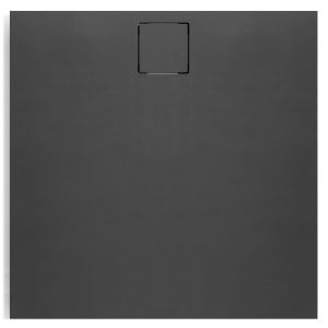 HÜPPE EasyFlat 4-Eck Duschwanne 90 x 90 cm, Ablauf an langer Seite