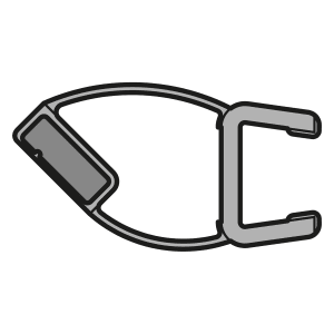 HÜPPE Magnetleiste 45° rechts, für 6 mm Glasstärke für Duschabtrennungen