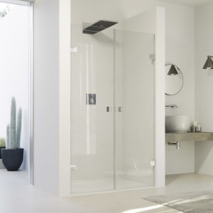 HÜPPE SolvaPro Pendeltür in Nische 120,1-180 x 200,1-220 cm, mit Anti-Plaque